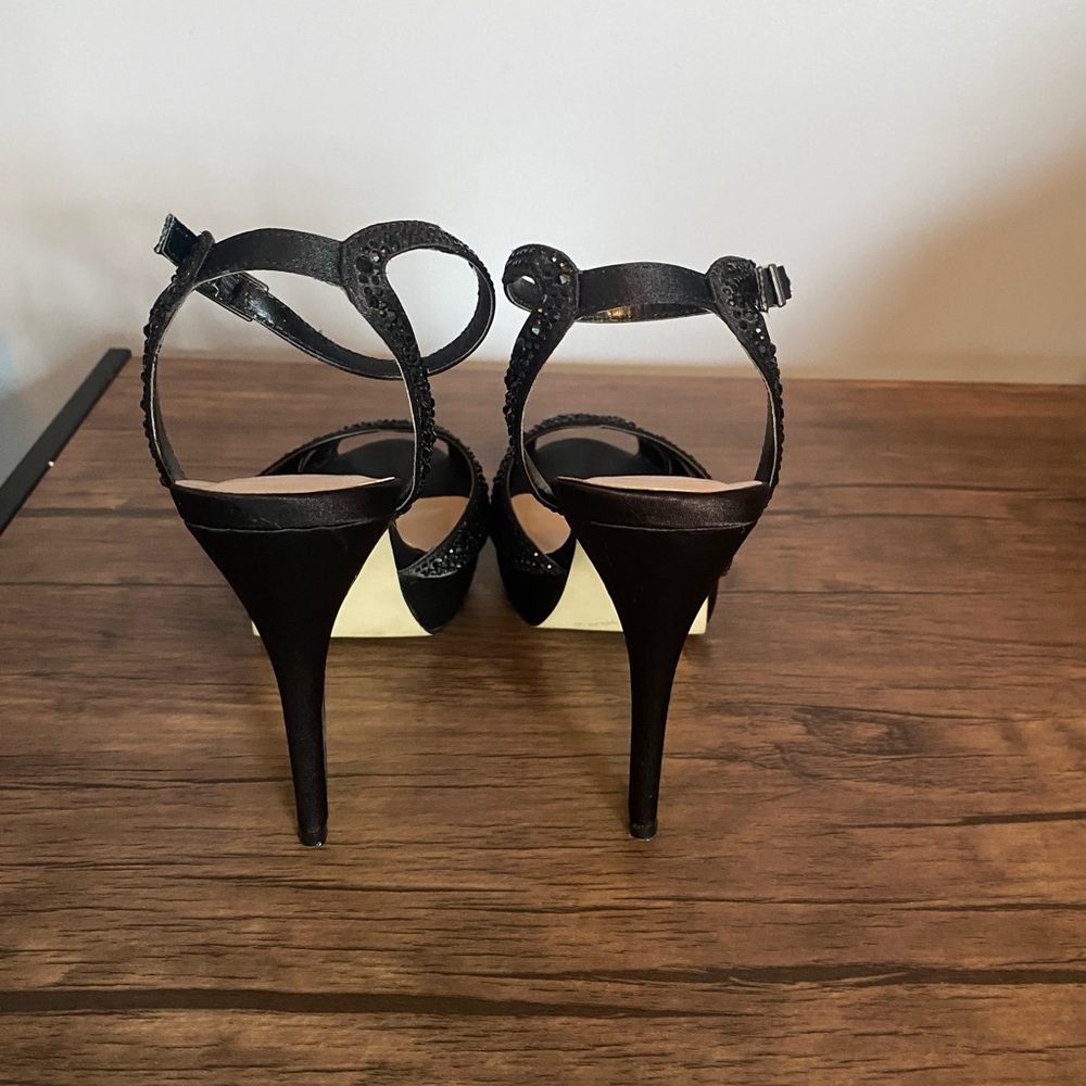 Black Sparkling Heels - Picture 4 of 6